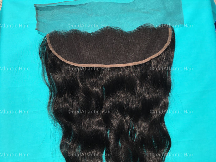 Virgin Indian Hair Wavy Lace Frontal